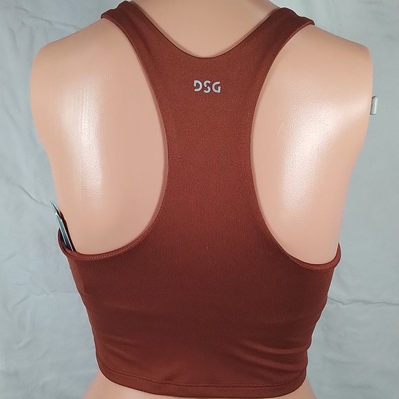 Girls' Shelf Bra Tank Top-Crop Top-Toasted Cinnamon-Various Sizes-New with Tags - Picture 3 of 4